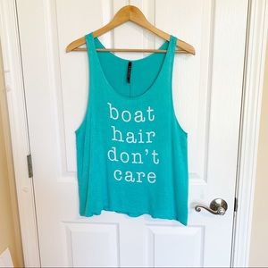 TRIUMPH  BEACH HAIR DONT CARE OVERSIZED TANK SZ L